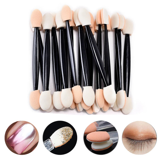 10/30/50/100Pcs Nail Powder Brush Makeup Double Sided Sponge Sticks